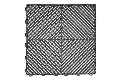 Pardoseală modulară ventilată pentru garaj și depozit, gri închis