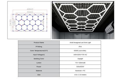 Sistem de Iluminare Plafon Hexagon / HoneyComb 3,94 x 2,29 m
