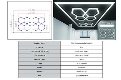Sistem de Iluminare Plafon Hexagon / HoneyComb 3.56 x 1.86 m
