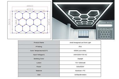 Sistem de Iluminare Plafon Hexagon / HoneyComb 4.02 x 2.91 m