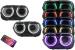 Faruri LED Dodge Challenger (2015-2024) Negru cu Lumini RGB
