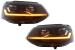 Faruri Full LED negre pentru VW Transporter T5 Facelift 2010-2015
