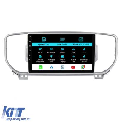 Navigatie Dedicata Kia Sportage (2016-2020), 9Inch, 1Gb Ram, 32Gb Stocare, Carplay
