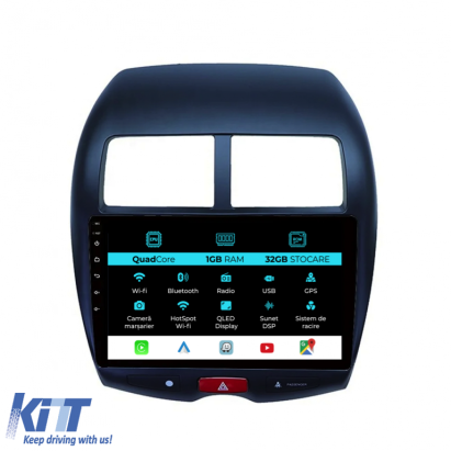 Navigatie Dedicata Mitsubishi ASX (2010 - 2016), 10Inch, 1Gb Ram, 32Gb Stocare, Carplay