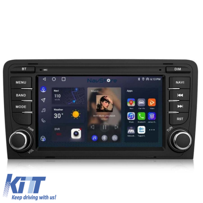 Navigatie Dedicata Audi A3 8P1 (2003 - 2013), 7Inch, 2Gb Ram, 32Gb Stocare, Carplay