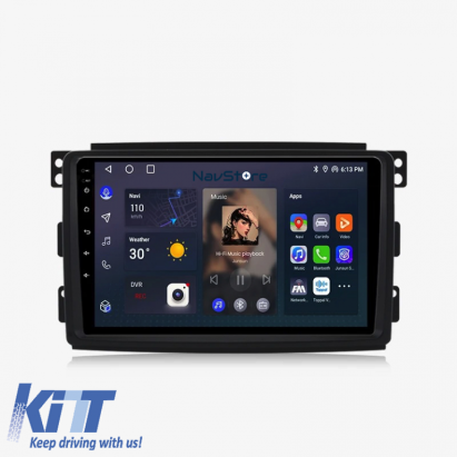 Navigatie Dedicata Smart For Two (2005-2010) For Four (2005-2010), 9 Inch, 4Gb Ram, 64Gb stocare, Carplay