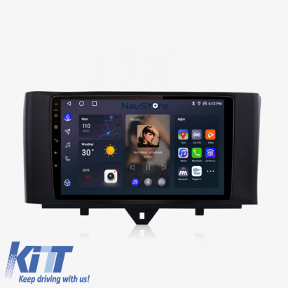 Navigatie Dedicata Smart For Two (2010-2015) For Four (2010-2015), 9 Inch, 1Gb Ram, 32Gb stocare, Carplay