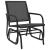 Set mobilier grădină planor, 3 piese, negru, textilenă și oțel GartenMobel Dekor