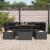 Set de canapele pentru grădină 7 pcs Negru Rattan poli GartenMobel Dekor