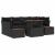 Set de canapele pentru grădină 7 pcs Negru Rattan poli GartenMobel Dekor