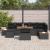 Set de canapele pentru grădină 8 pcs Negru Rattan poli GartenMobel Dekor
