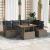 Set de canapele pentru grădină 10 pcs Gri Rattan poli GartenMobel Dekor