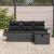 Set de canapele pentru grădină cu pernă 4 pcs Negru poliratan GartenMobel Dekor