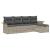 Set de canapele pentru grădină 5 pcs Gri deschis poliratan GartenMobel Dekor