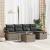 Set de canapele pentru grădină cu pernă 6 pcs Gri poliratan GartenMobel Dekor