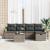 Set de canapele pentru grădină cu pernă 6 pcs Gri poliratan GartenMobel Dekor