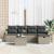Set de canapele pentru grădină 6 pcs Gri deschis poliratan GartenMobel Dekor