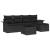 Set de canapele pentru grădină cu pernă 6 pcs Negru poliratan GartenMobel Dekor