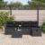 Set de canapele pentru grădină cu pernă 6 pcs Negru poliratan GartenMobel Dekor