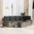 Set de canapele pentru grădină cu pernă 7 pcs Gri poliratan GartenMobel Dekor
