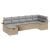Set de canapele pentru grădină 7 pcs Beige și gri deschis GartenMobel Dekor