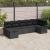 Set de canapele pentru grădină cu pernă 7 pcs Negru poliratan GartenMobel Dekor