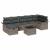 Set de canapele pentru grădină cu pernă 8 pcs Gri poliratan GartenMobel Dekor