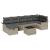Set de canapele pentru grădină 8 pcs Gri deschis poliratan GartenMobel Dekor