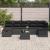 Set de canapele pentru grădină cu pernă 8 pcs Negru poliratan GartenMobel Dekor