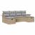 Set de canapele pentru grădină 6 pcs Beige și gri deschis GartenMobel Dekor