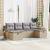 Set de canapele pentru grădină 6 pcs Beige și gri deschis GartenMobel Dekor