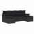 Set de canapele pentru grădină cu pernă 6 pcs Negru poliratan GartenMobel Dekor