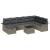 Set de canapele pentru grădină cu pernă 9 pcs Gri poliratan GartenMobel Dekor