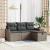 Set de canapele pentru grădină cu pernă 4 pcs Gri poliratan GartenMobel Dekor