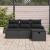 Set de canapele pentru grădină cu pernă 4 pcs Negru poliratan GartenMobel Dekor