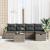 Set de canapele pentru grădină cu pernă 6 pcs Gri poliratan GartenMobel Dekor