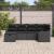 Set de canapele pentru grădină cu pernă 6 pcs Negru Rattan poli GartenMobel Dekor