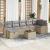 Set de canapea cu pernă Manual Beige și gri deschis poliratan GartenMobel Dekor