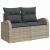 Set de canapea cu pernă Manual 4 pcs Gri deschis poliratan GartenMobel Dekor