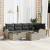 Set de canapea cu pernă Manual 7 pcs Gri deschis poliratan GartenMobel Dekor