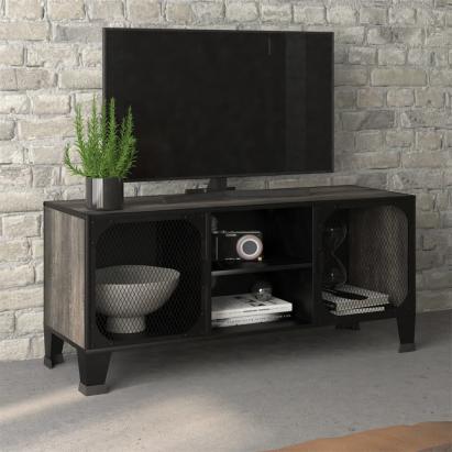 Dulap TV ,gri,105x36x47 cm,metal și MDF GartenMobel Dekor