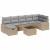 Set de canapea cu pernă Manual Beige și gri deschis poliratan GartenMobel Dekor