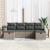 Set de canapea cu pernă cu depozitare 6 pcs Gri poliratan GartenMobel Dekor