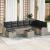 Set de canapea cu pernă cu depozitare Gri deschis poliratan GartenMobel Dekor