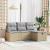 Set de canapea cu pernă 4 pcs Beige și gri deschis poliratan GartenMobel Dekor