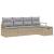 Set de canapea cu pernă 5 pcs Beige și gri deschis poliratan GartenMobel Dekor