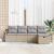 Set de canapea cu pernă 5 pcs Beige și gri deschis poliratan GartenMobel Dekor