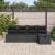 Set de canapea cu pernă cu depozitare 5 pcs Negru poliratan GartenMobel Dekor