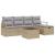 Set de canapea cu pernă Manual Beige și gri deschis poliratan GartenMobel Dekor