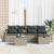 Set de canapea cu pernă Manual 6 pcs Gri deschis poliratan GartenMobel Dekor